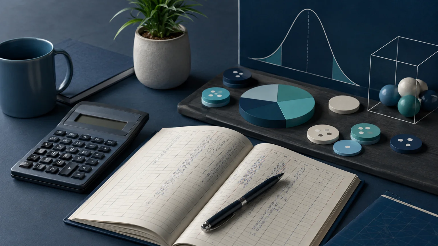A calculator and transaction ledger illustrating careful record checking.