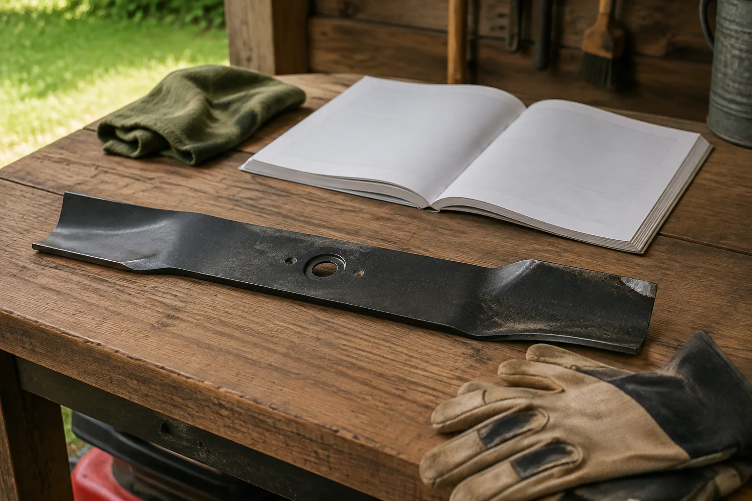 Mower Blade Hit a Stone: Inspect, Repair or Replace? editorial illustration