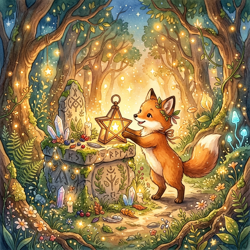 Dark thorny vines suddenly blooming with bright pink and green magical flowers. A thick, sweet pink mist rises from the flowers. A young child is standing in the mist, looking determined, with small forest animals peeking out from the bushes.