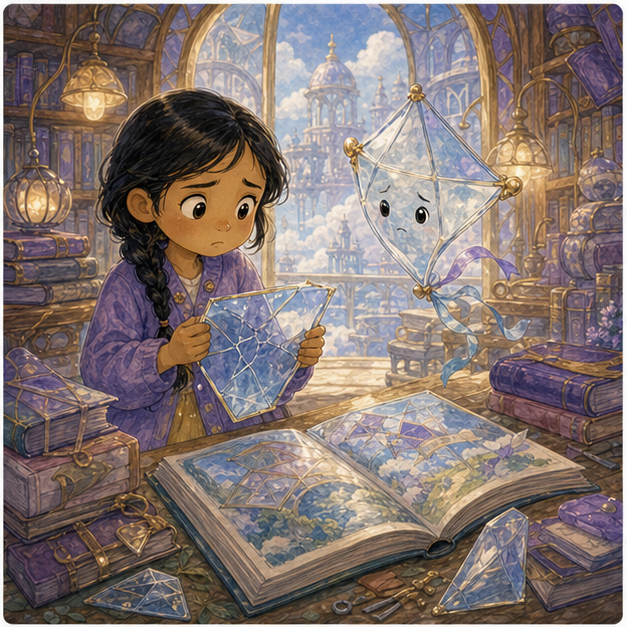 Anya worries after cracking a glass kite page
