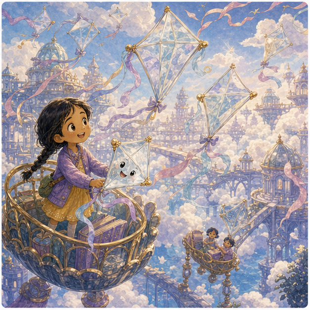 Repaired glass kites carry stories through Cloud City