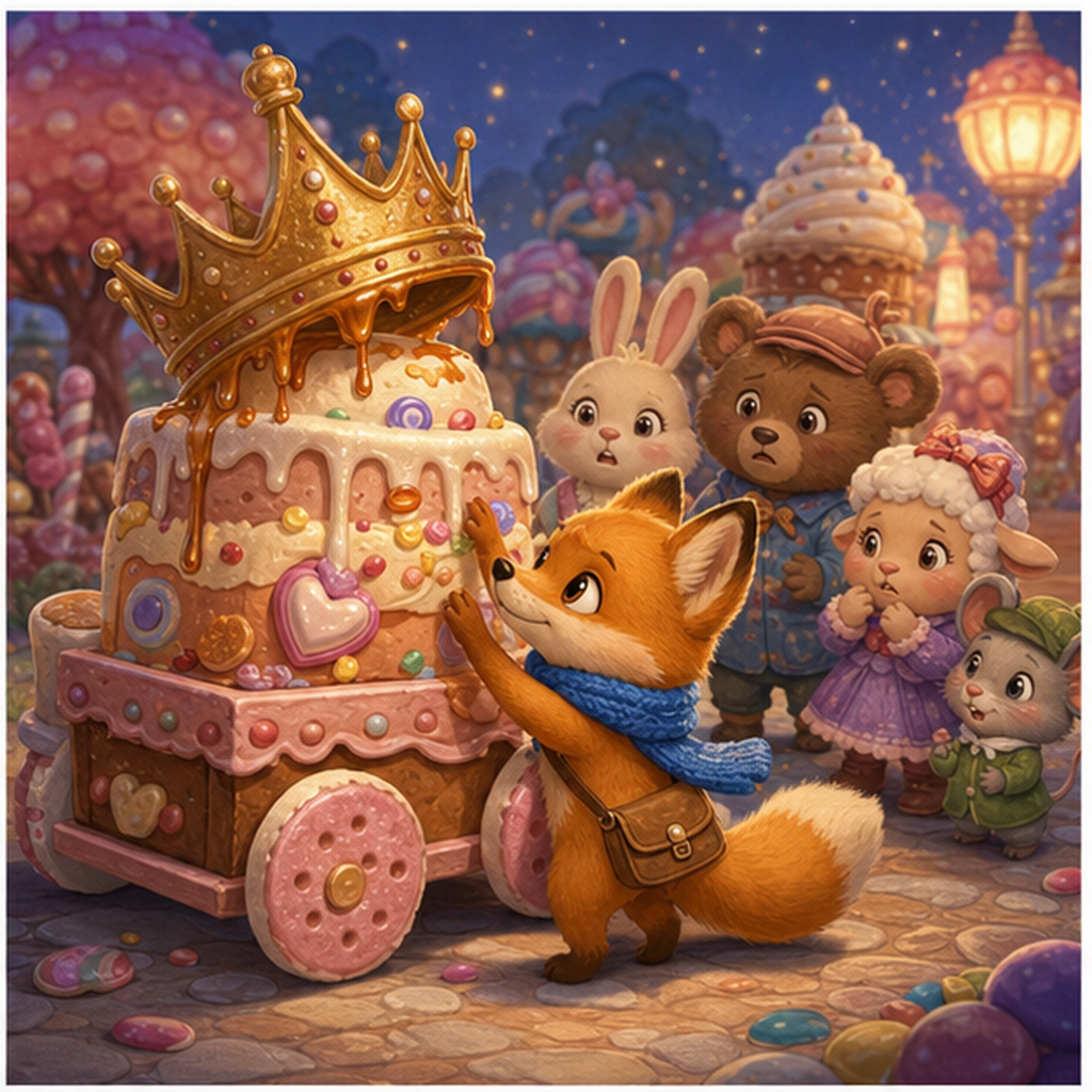 Foxy enters Sweet Kingdom under a sugar moon